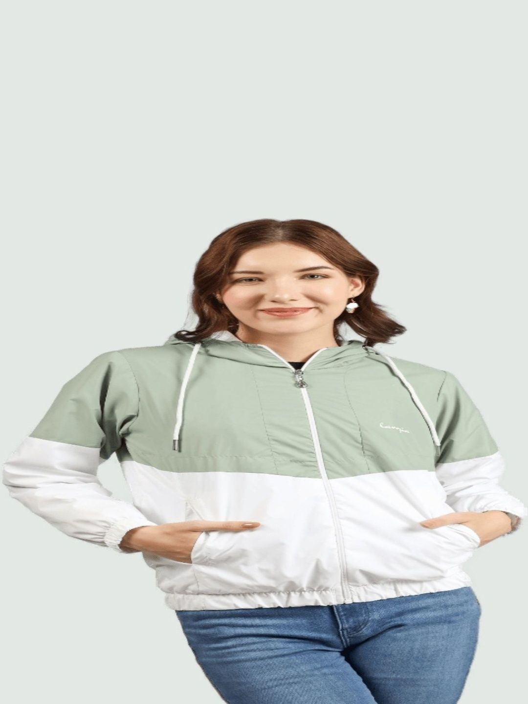 Lavozia Women Colourblocked Windcheater Outdoor Woven Jacket-picture-12