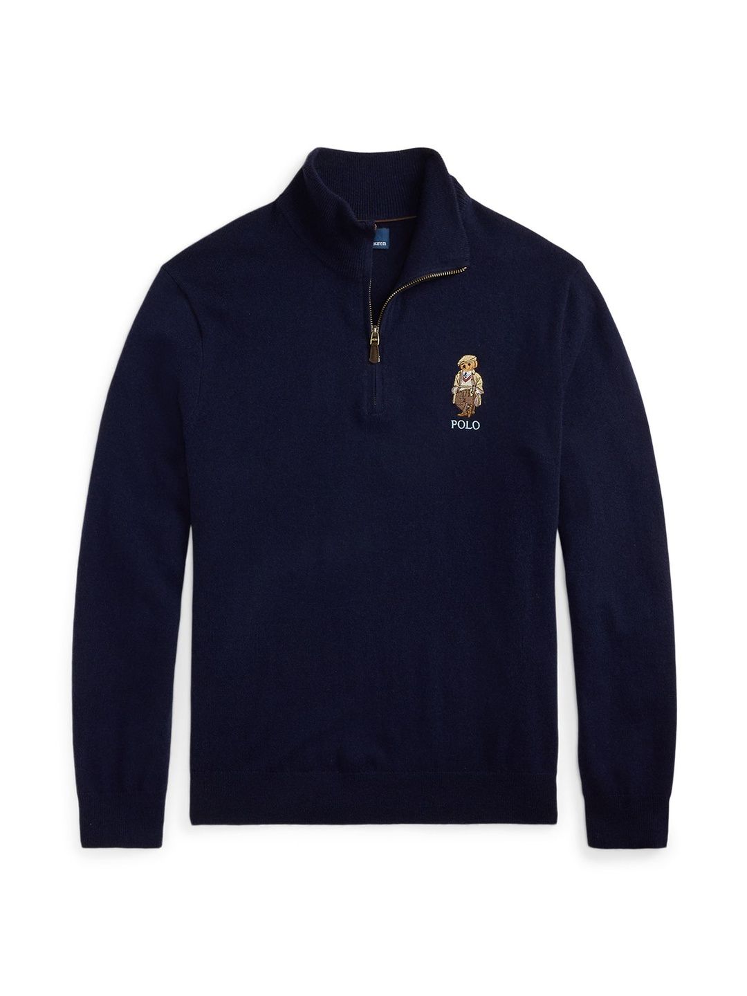 Polo Ralph Lauren Polo Bear Printed Woolen Quarter Zip Pullover Sweater-picture-37