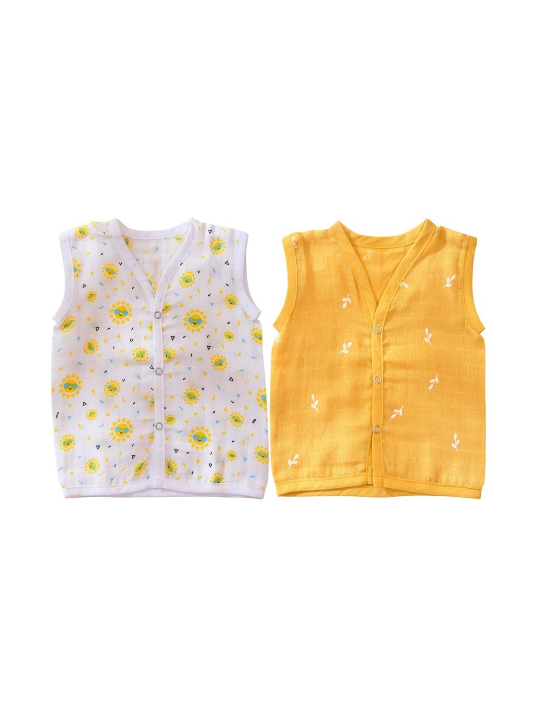 Little Dreams Grow with Style Infants Pack of 2 Printed V-Neck Jhabla Vest-picture-18