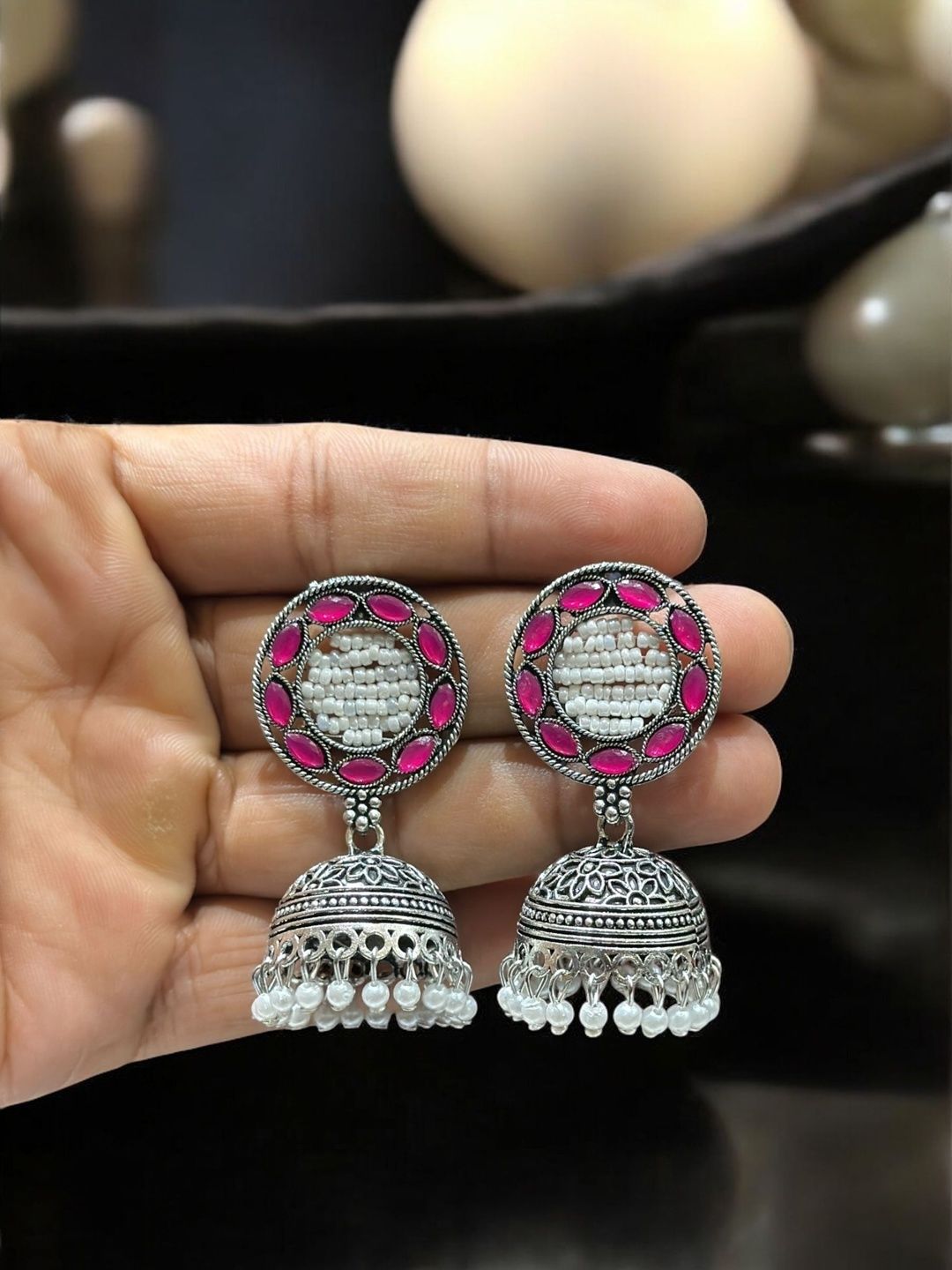 Anouk Circular Jhumkas Earrings-picture-17