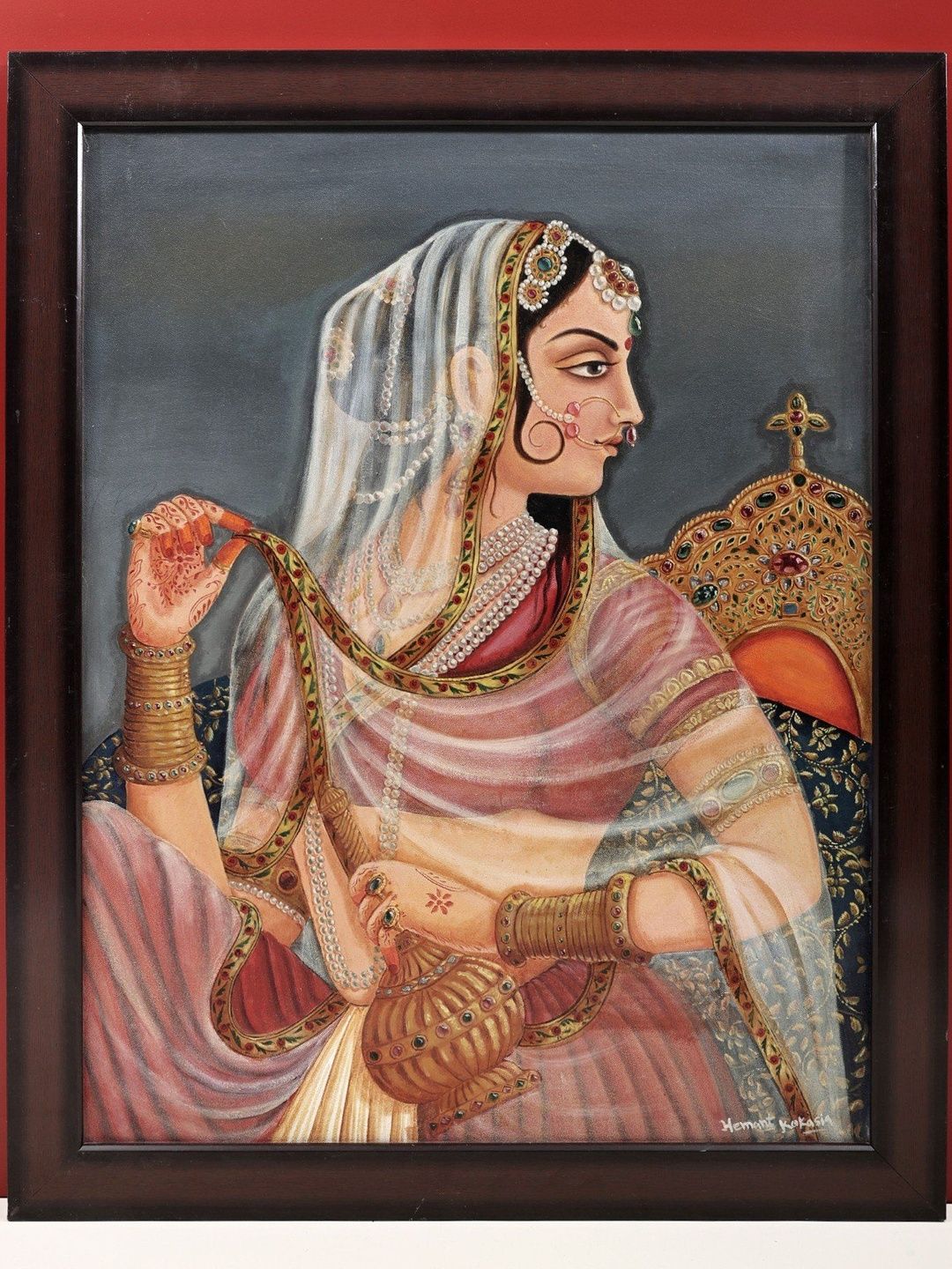 Exotic India Brown & Beige Printed Wall Art - 28 In-image-2