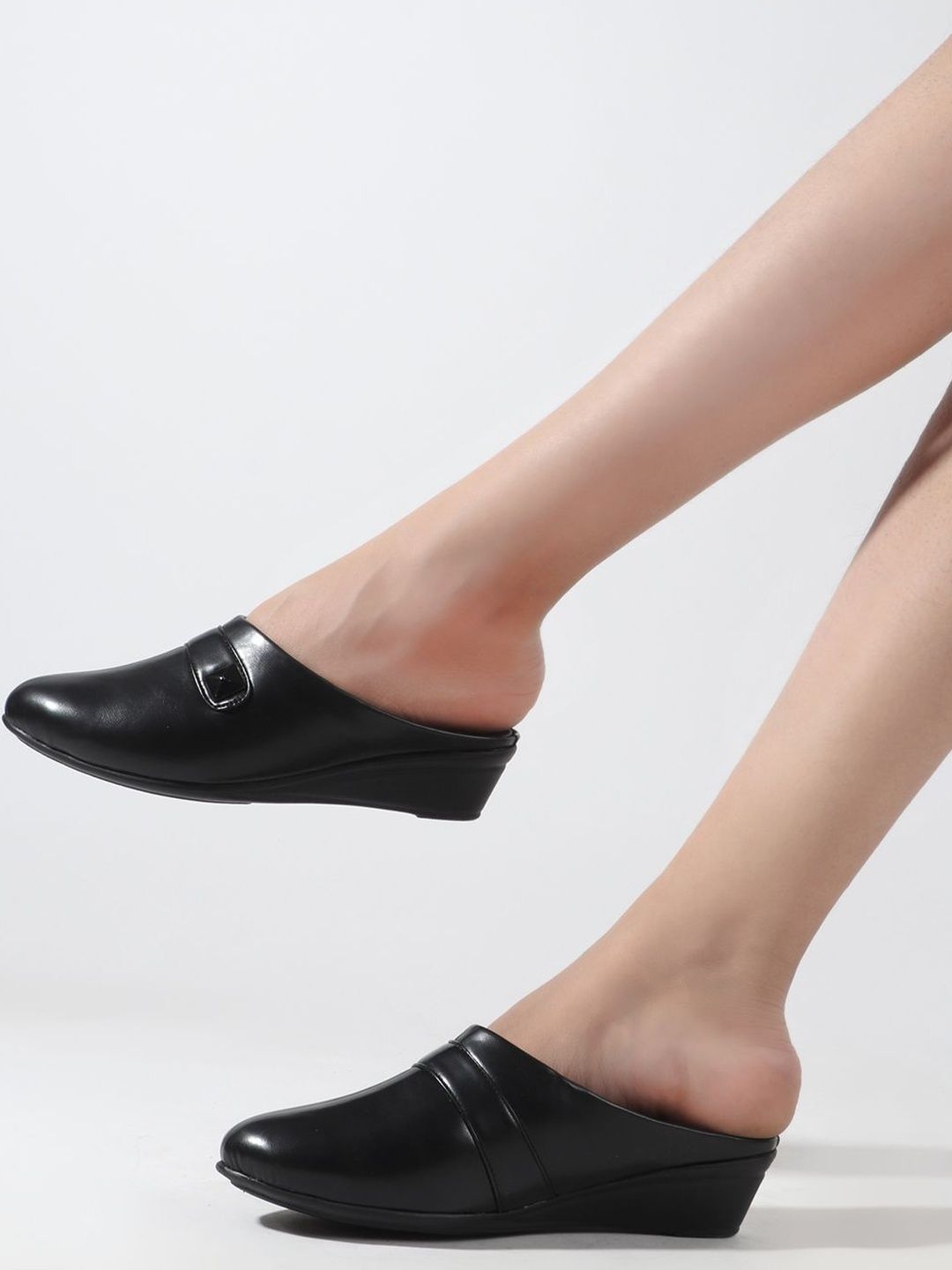 Colo Wedge Mules with Buckles-picture-34