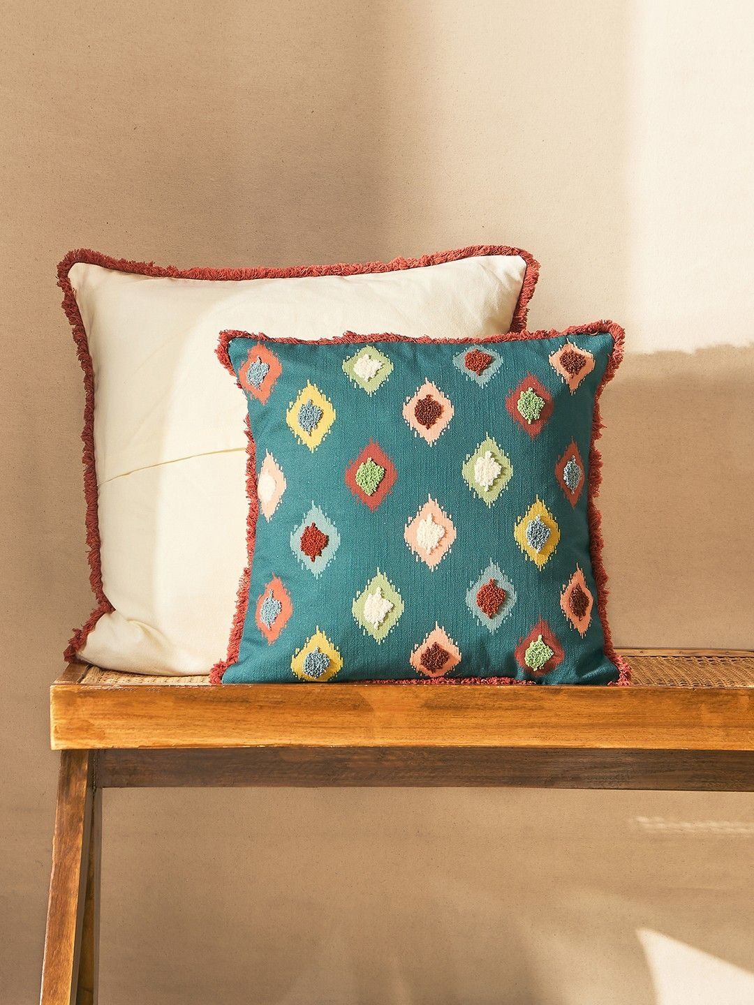 Chumbak Lost in Paradise 16" Wild Kilim Cushion Cover-picture-33
