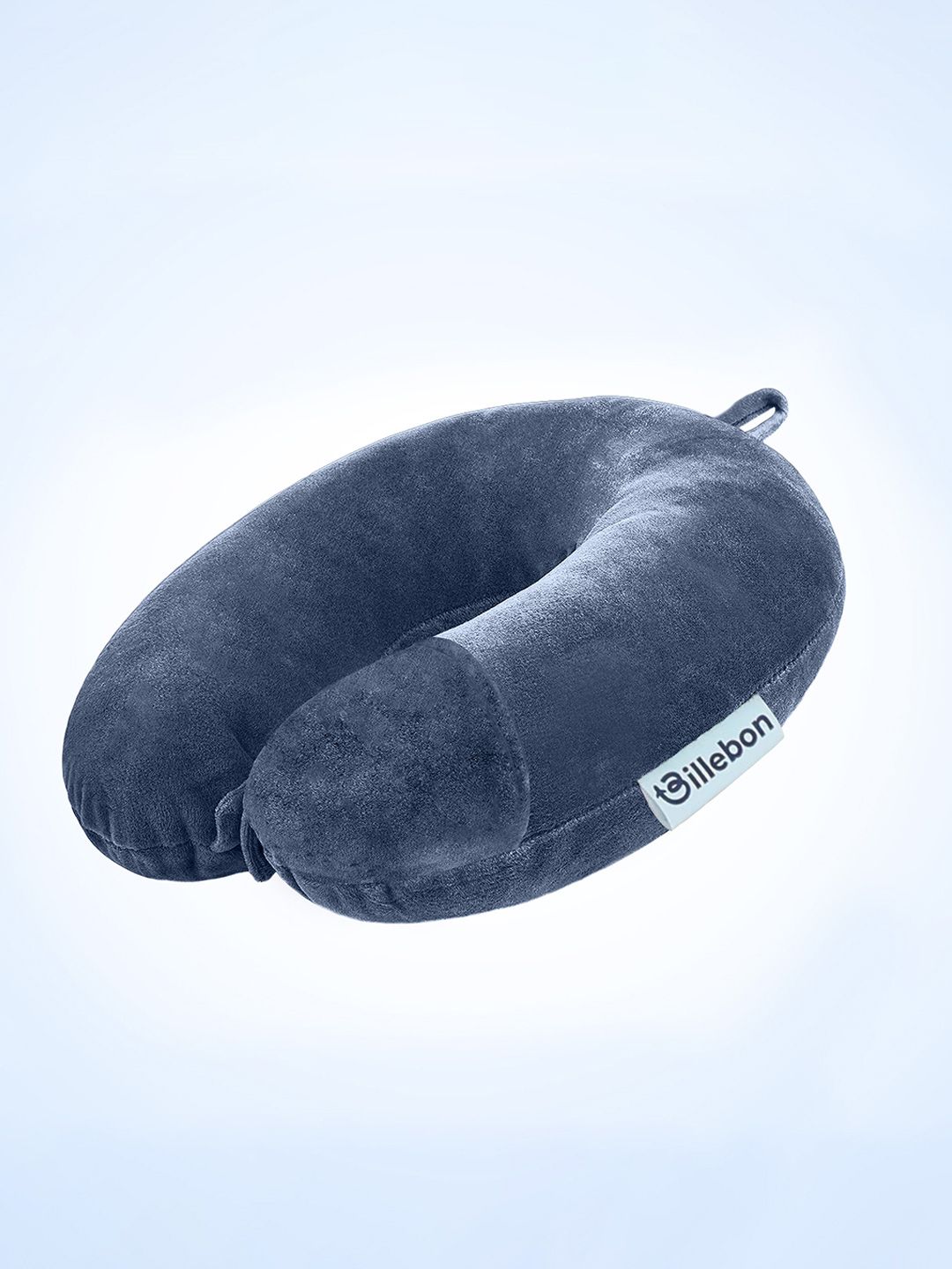 BILLEBON Grey Skin Friendly Extra Soft U-Shape Travel Pillow - 13" x 12"-picture-29