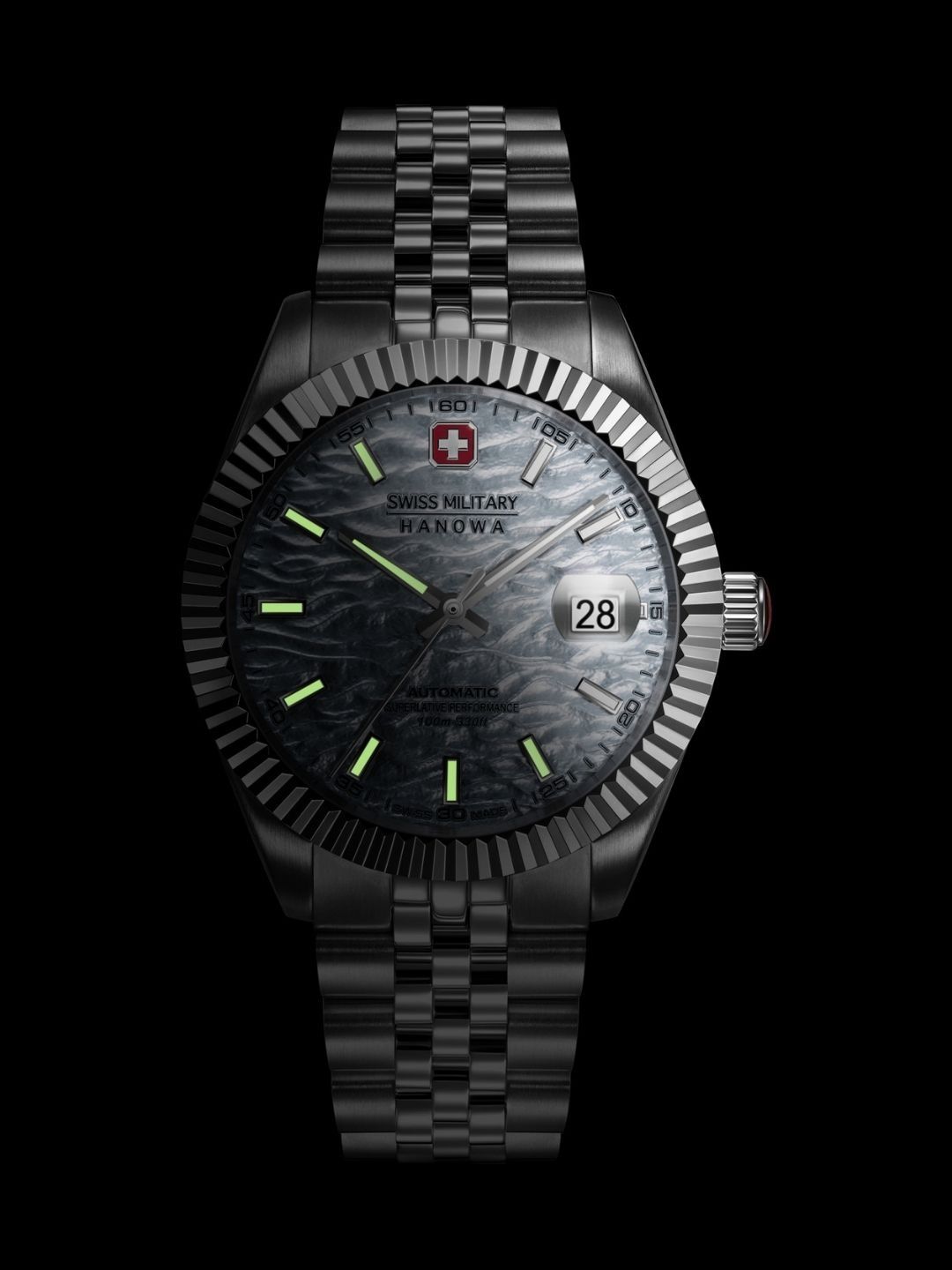 SWISS MILITARY HANOWA Men Dial & Stainless Steel Bracelet Style Straps Analogue Automatic Motion Powered Watch-picture-13