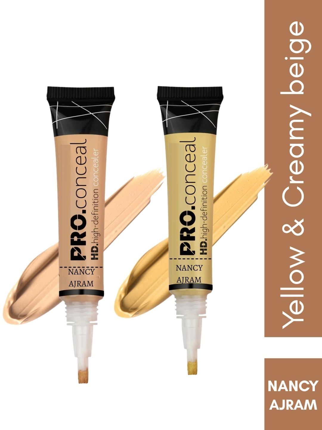 NANCY AJRAM Set Of 2 Pro High Definition Liquid Concealer - 8 g Each - Yellow-Creamy Beige-picture-31
