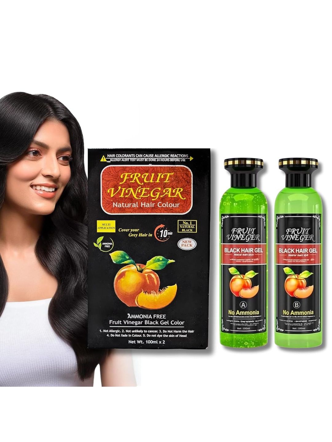 Adbeni Set Of 2 Fruit Vinegar Gel Hair Color - 100 ml Each-image-14