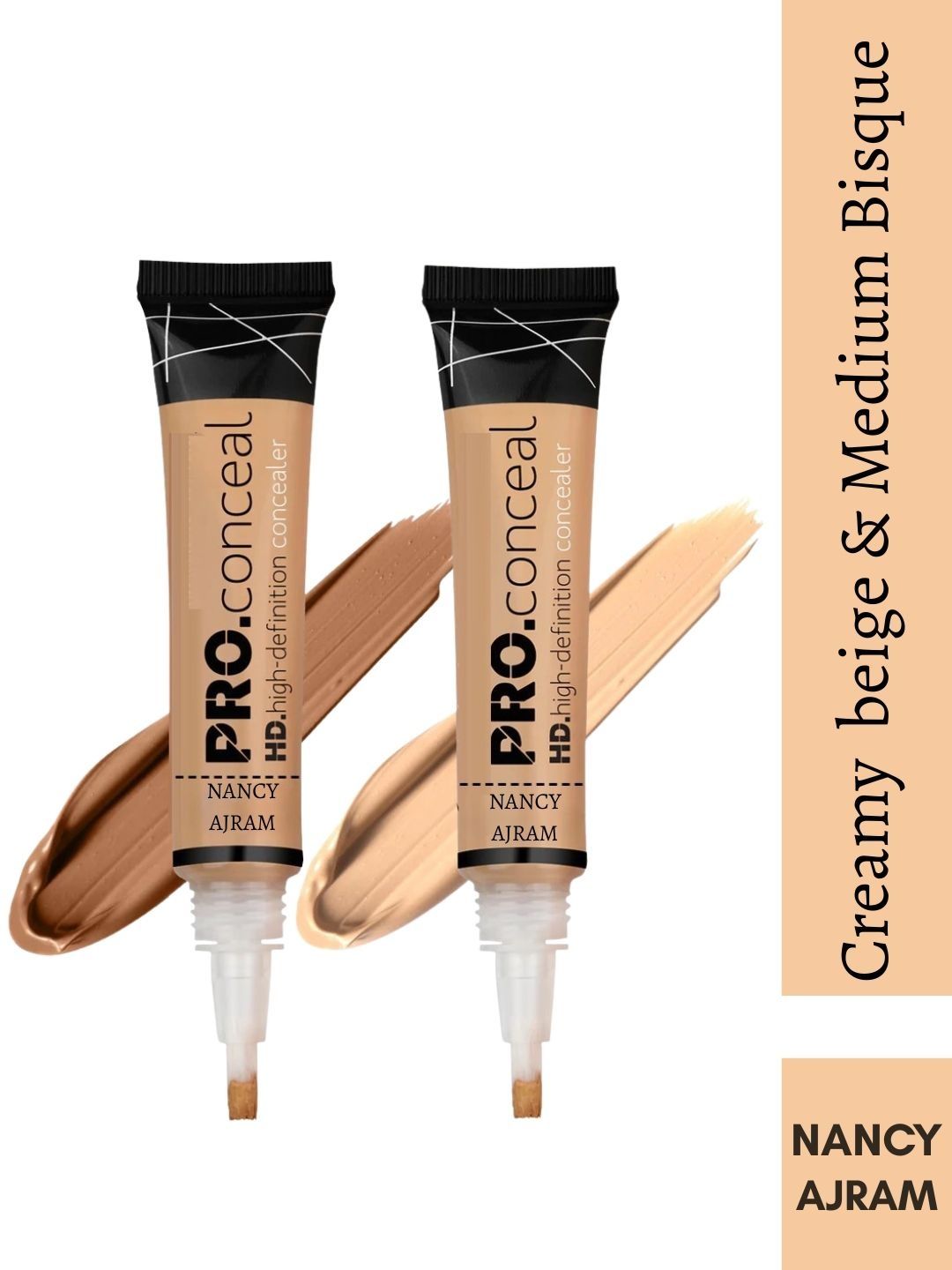 NANCY AJRAM Set Of 2 Pro High Definition Concealer - 8 g Each - Medium Bisque-Creamy Beige-picture-53