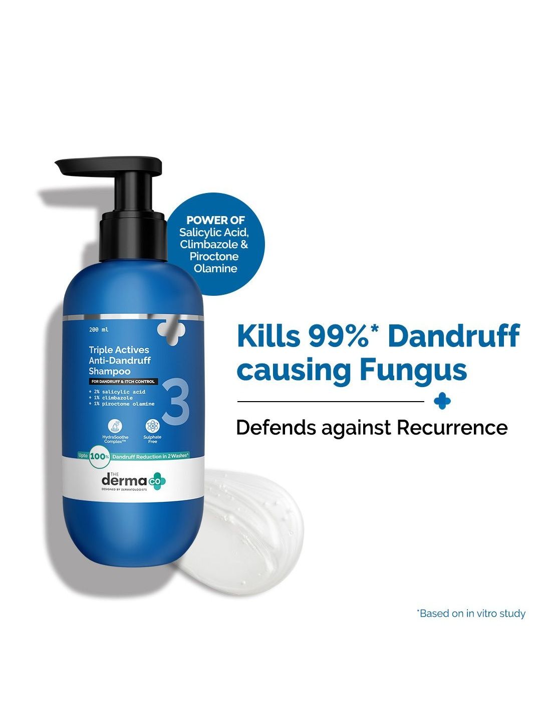The Derma co. Triple Actives Anti Dandruff Shampoo With Salicylic Acid - 200 ml-picture-50