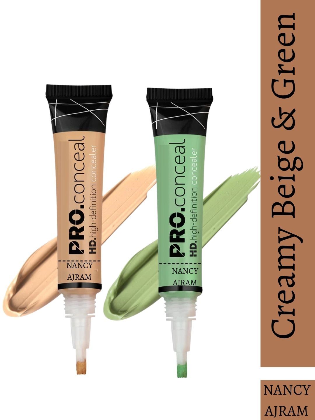 NANCY AJRAM Set Of 2 Pro High Definition Liquid Concealer - 8 g Each - Creamy Beige-Green-picture-23