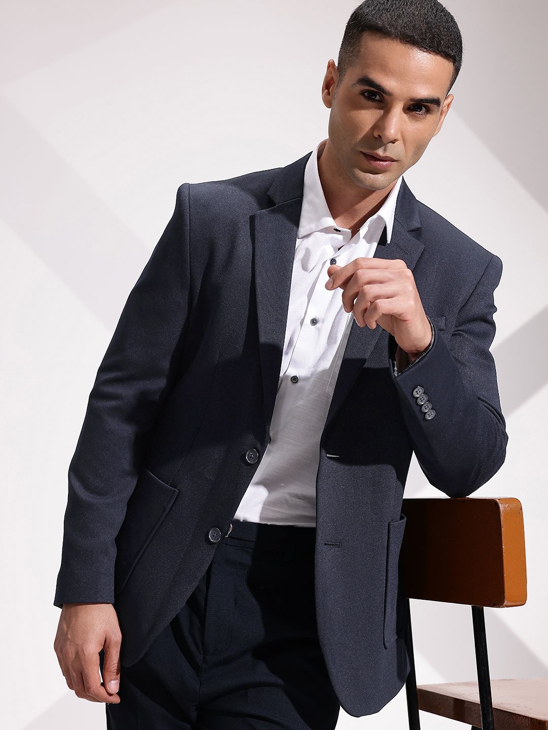 INVICTUS Slim Fit Notched Lapel Single Breasted Formal Blazer-picture-22