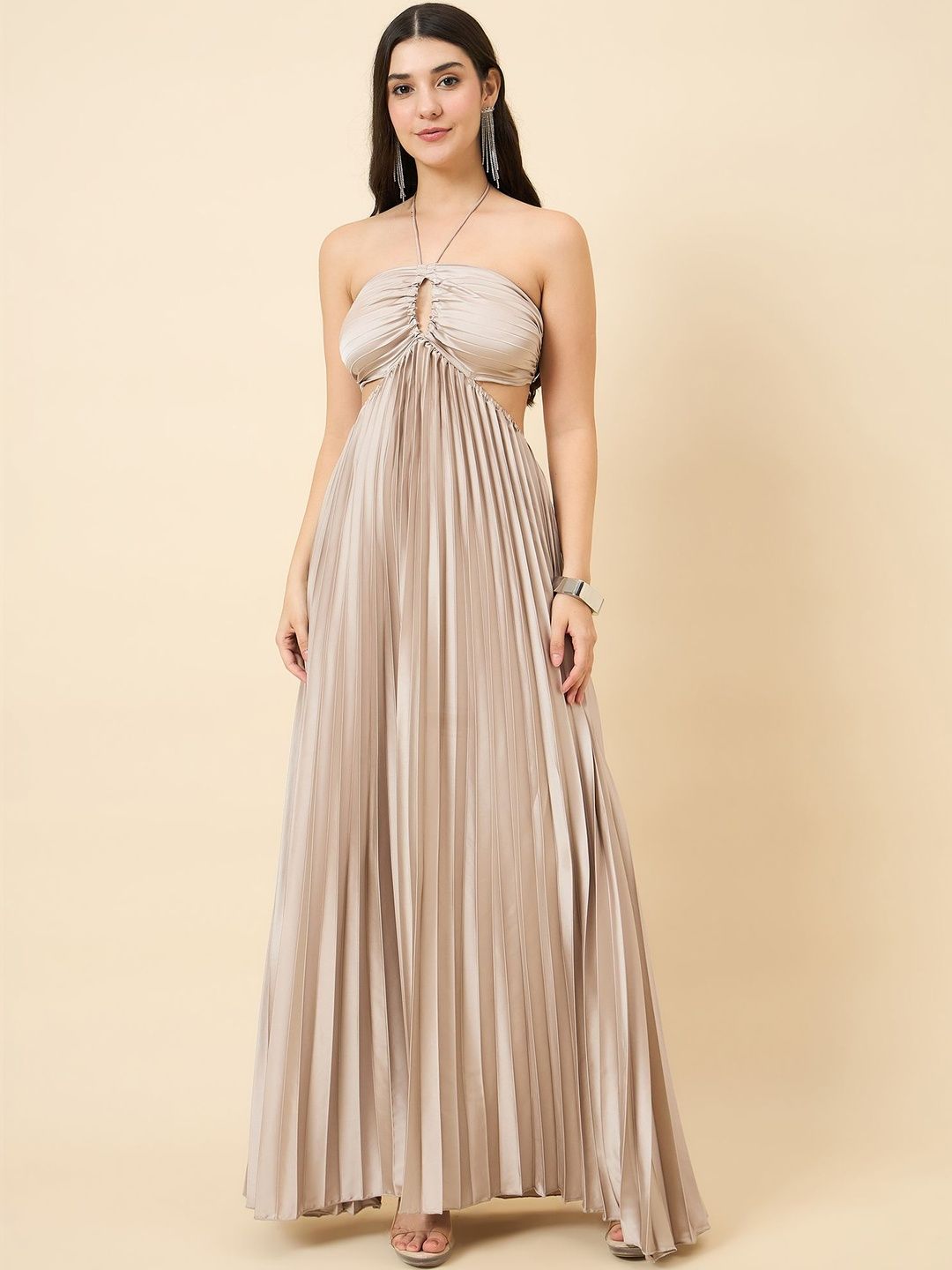 aayu Halter Neck Satin Maxi Dress-picture-23