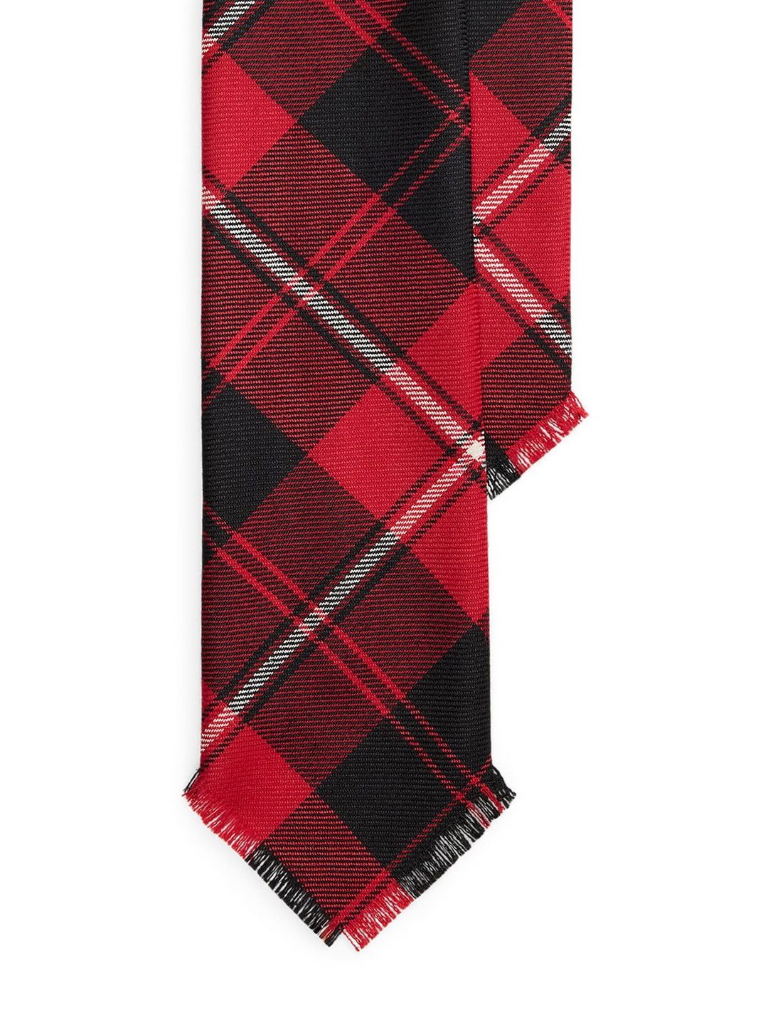 Polo Ralph Lauren Men Checked Wool Graduate Fringe Tartan Tie-image-12