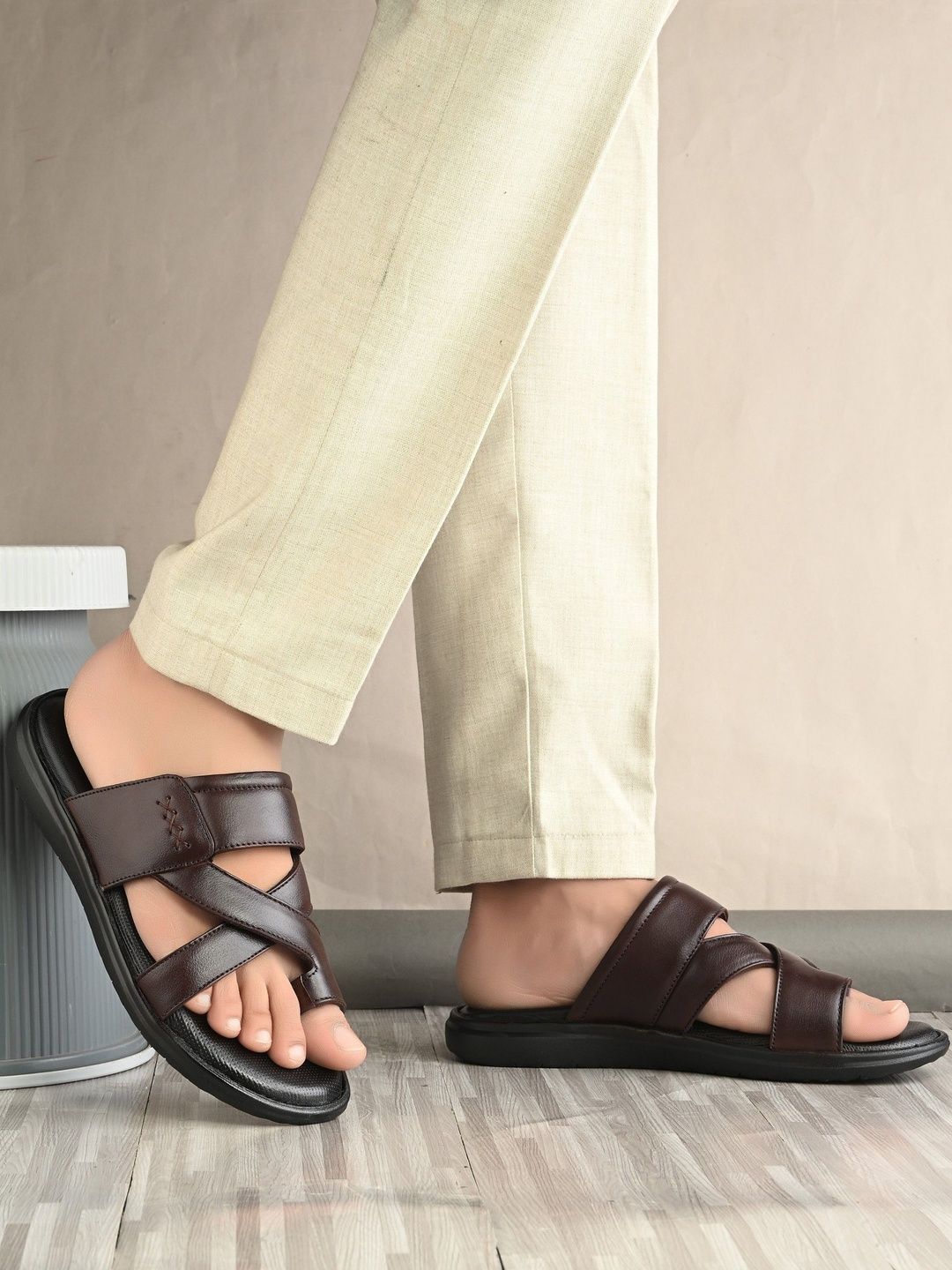 Just Leather Men Leather Comfort Sandals-image-10