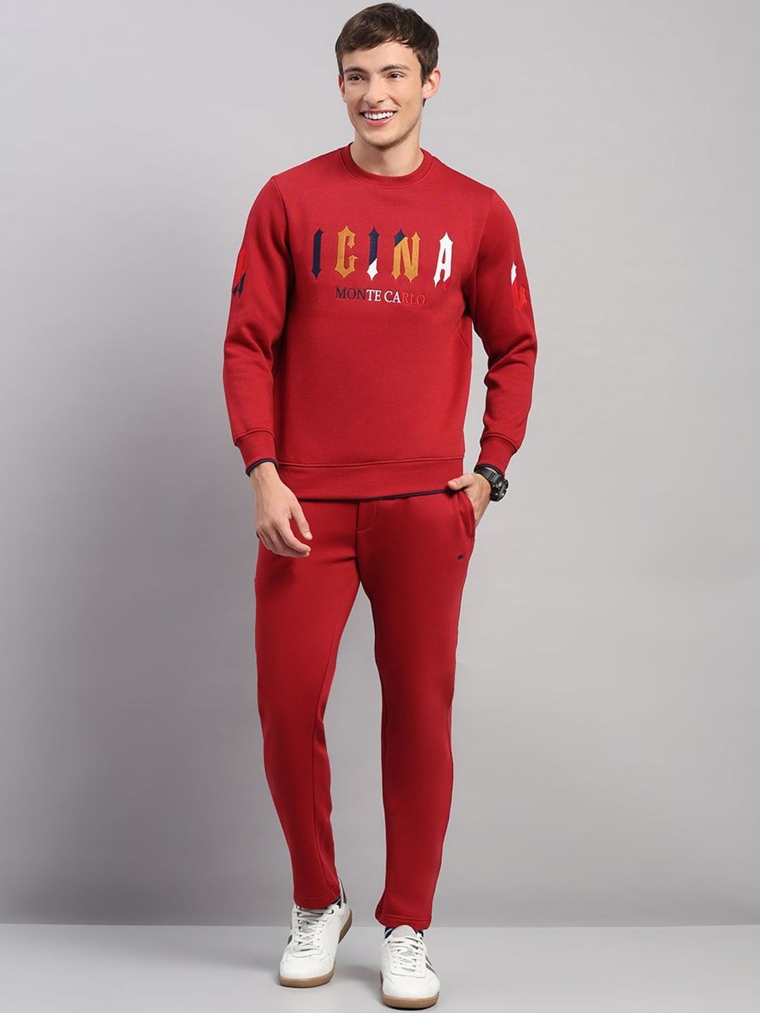 Monte Carlo Self Design Round Neck Tracksuits-image-1