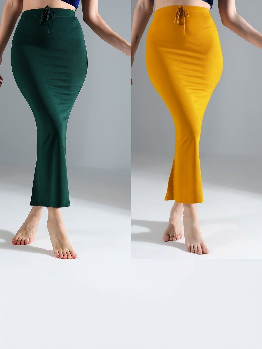IndianRang Pack Of 2 Stretchable High-Rise 4-Way Stretchable Mermaid Fit Saree Shapewear-picture-44