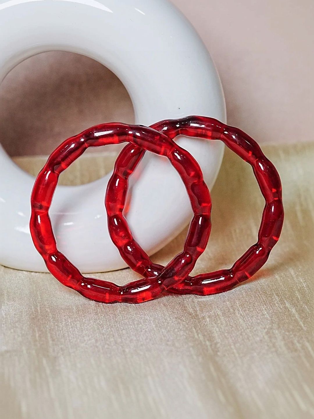 THE GOLDEN CASCADE Set Of 2 Glass Bangle-picture-23