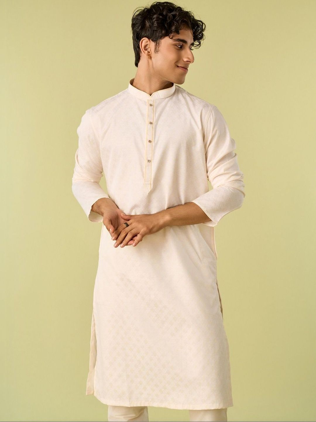 Diwas by Manyavar Men Regular Kurta with Pyjamas-picture-41
