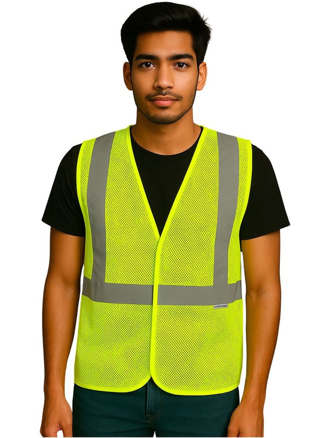 uniformer Men Reflective Strip Woven Jacket-picture-5