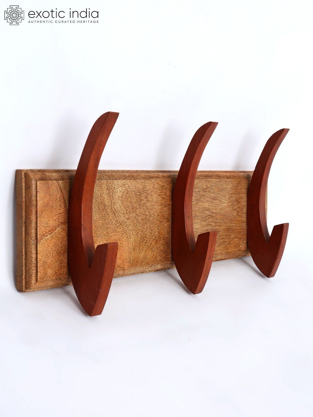 Exotic India Brown Stylish Wooden Wall Hanging-image-22