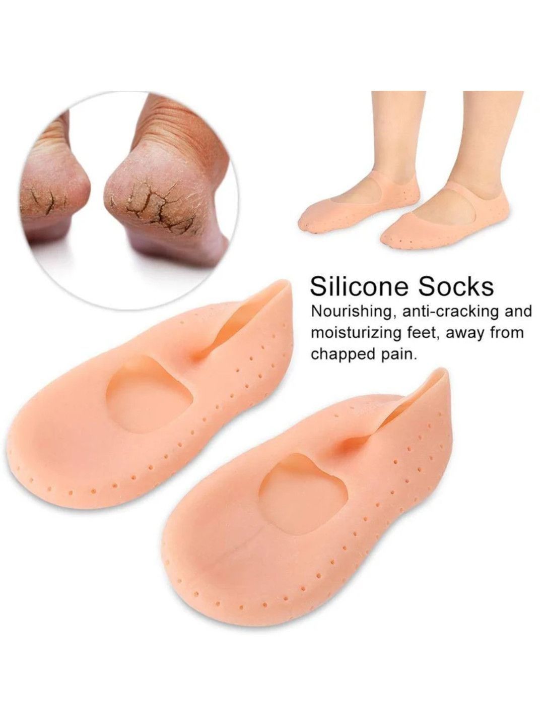 DeoDap Unisex Silicone Anti Crack Socks-picture-55