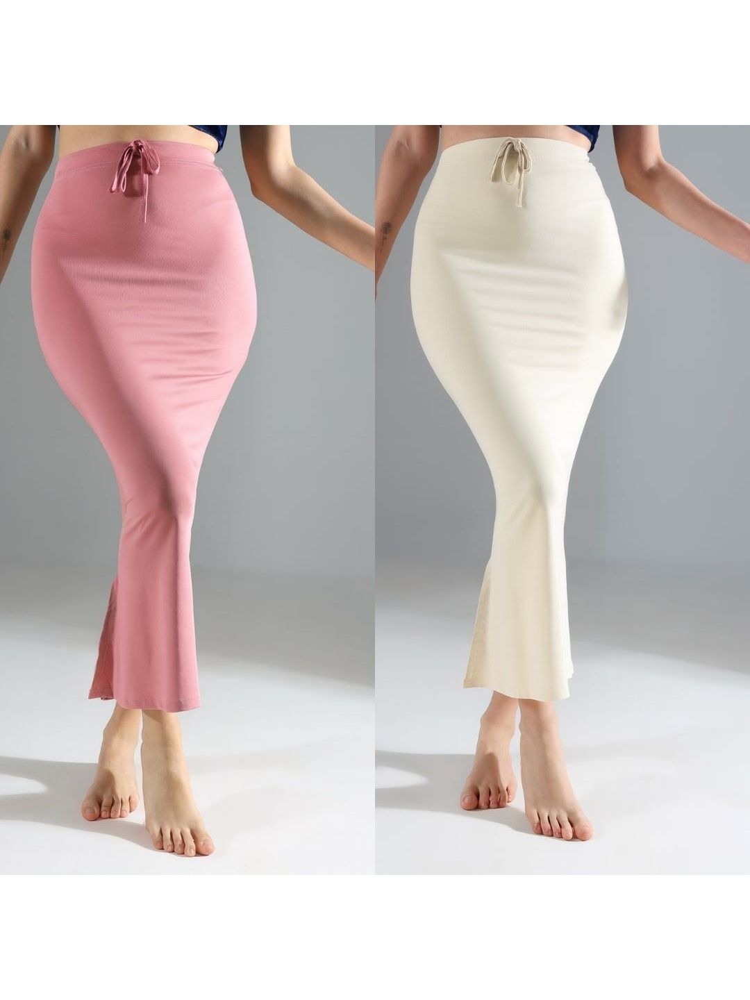 IndianRang Pack Of 2 Stretchable High-Rise Mermaid Fit Saree Shapewear-image-12