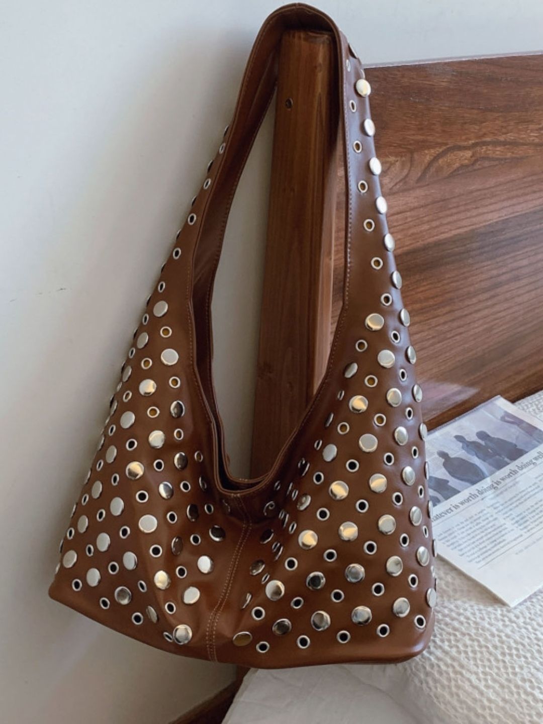 StyleCast Ethnic Motifs Embellished PU Structured Shoulder Bag-picture-30