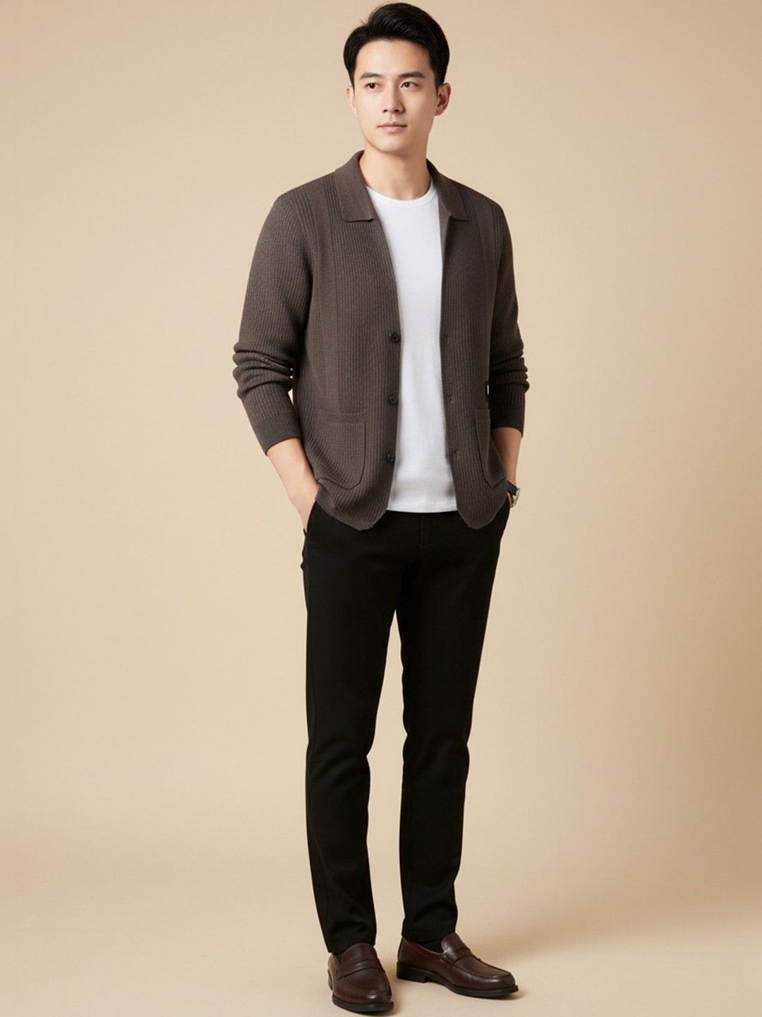 Mast & Harbour Men Ribbed Cardigan-picture-19