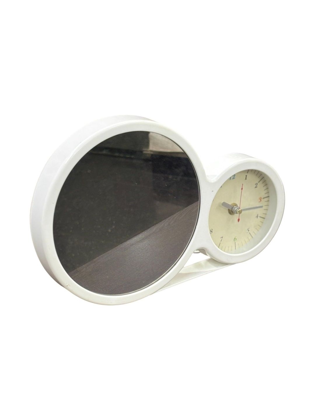 apka mart White & White Contemporary Table Clock-picture-17