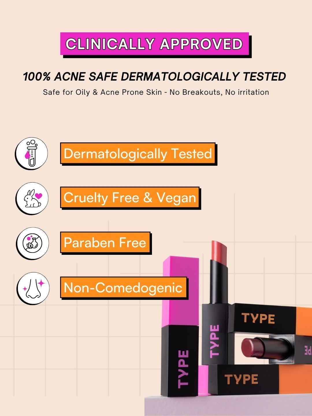 TYPE BEAUTY INC Soak It Long Lasting Paraben Free Lipstick - 2.5g - Honey Haze 601-picture-49