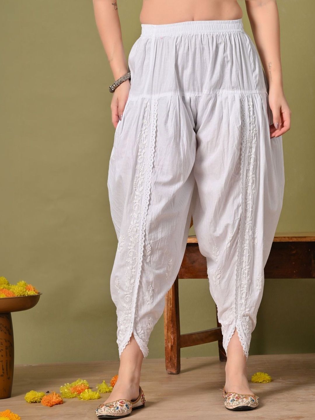Label Aja Chikankari Women Embroidered Handloom Ethnic Palazzos-picture-49