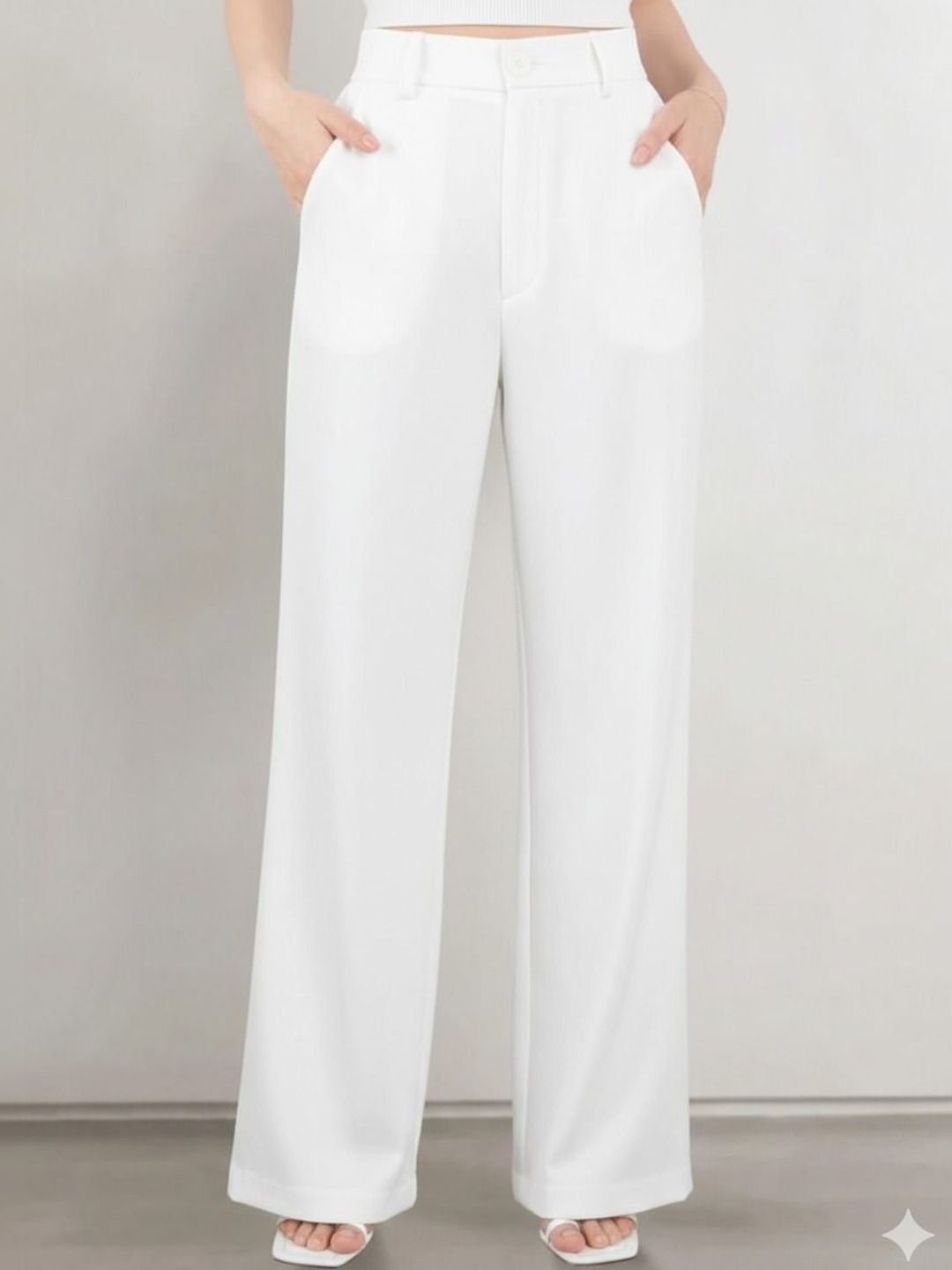 Next One Women Smart Straight Fit High-Rise Easy Wash Trousers-picture-33