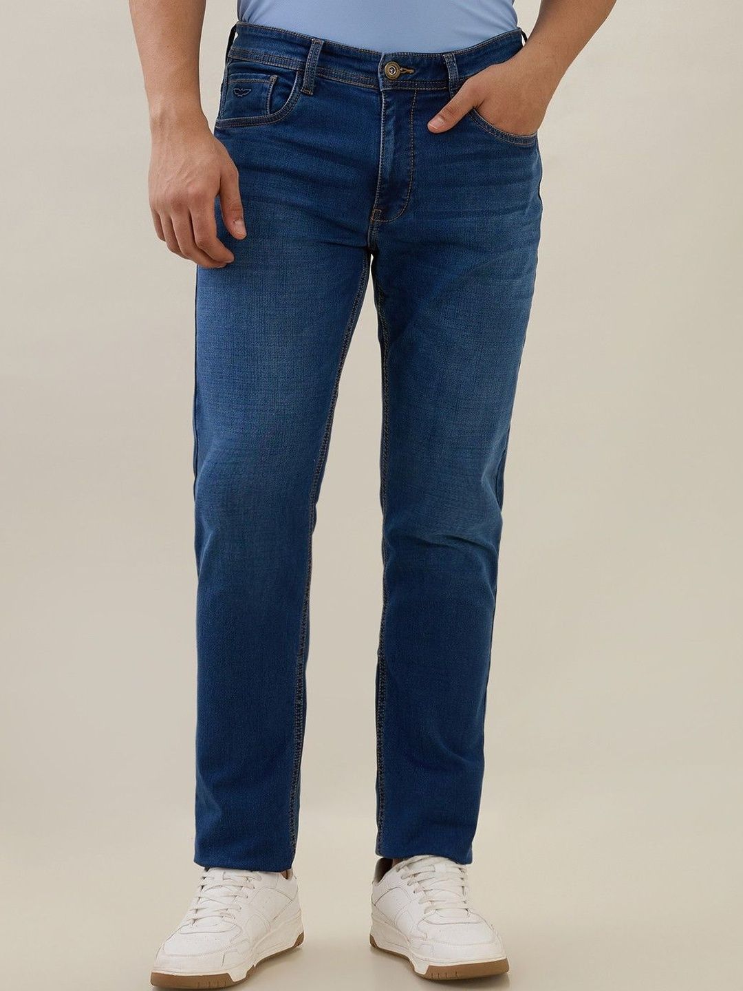 Park Avenue Men Slim Fit High-Rise Light Fade Jeans-picture-41