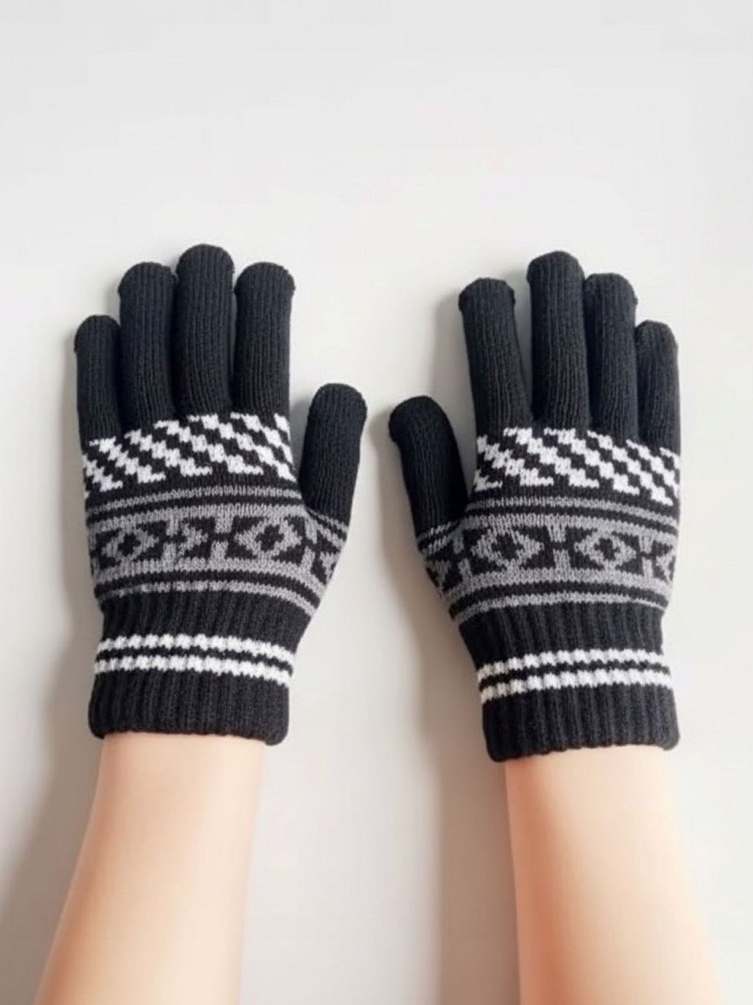 Infispace Unisex Patterned Winter Gloves-picture-28