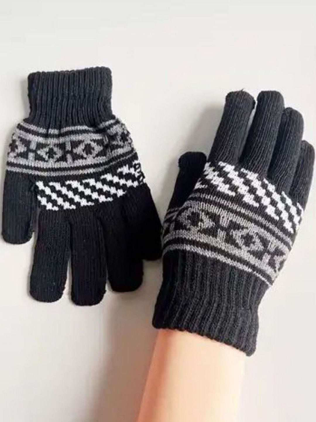 Infispace Unisex Patterned Winter Gloves-picture-29