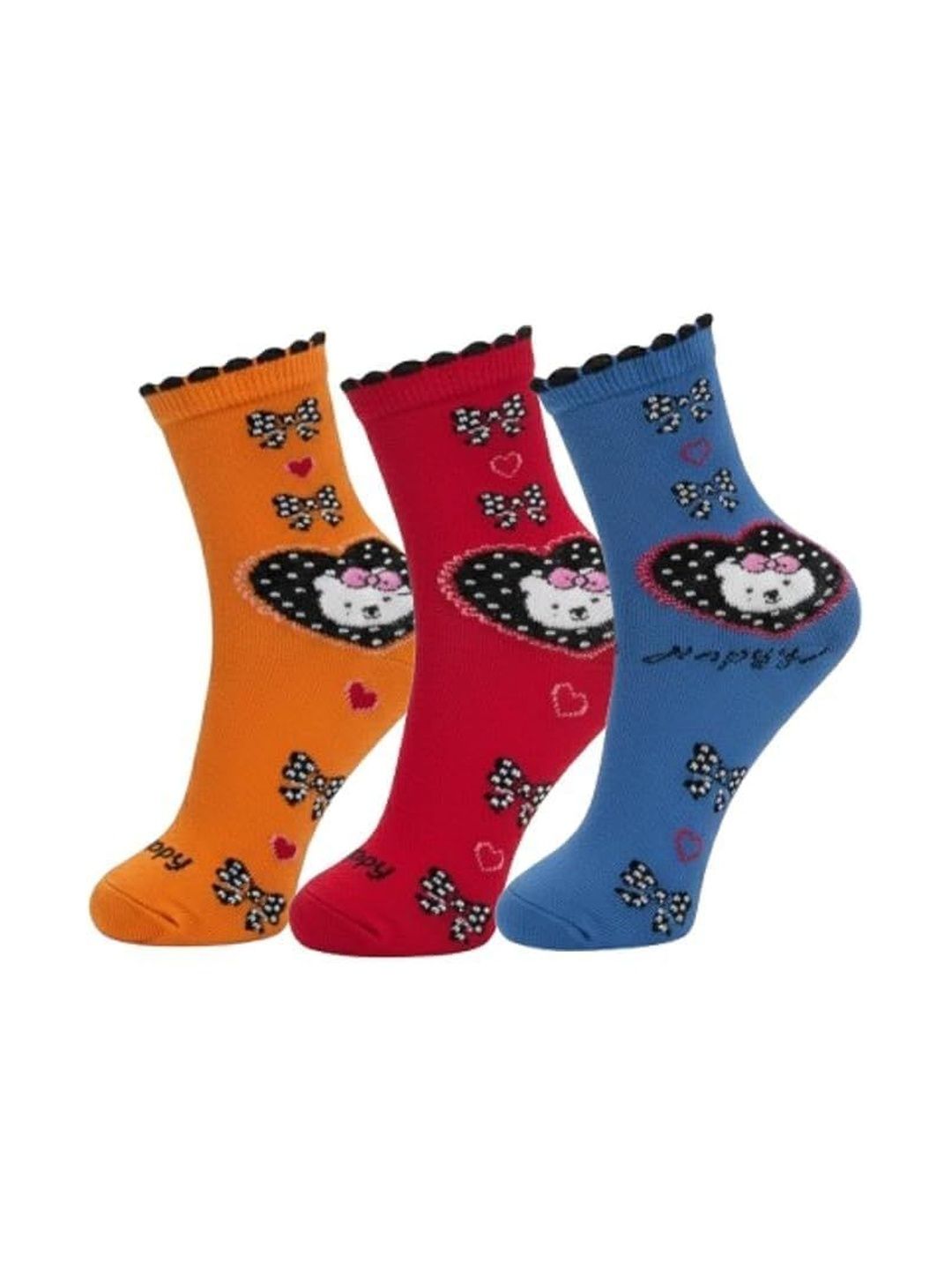 Eleg & Stilance Kids Pack of 3 Cotton Above-Ankle Socks-picture-29
