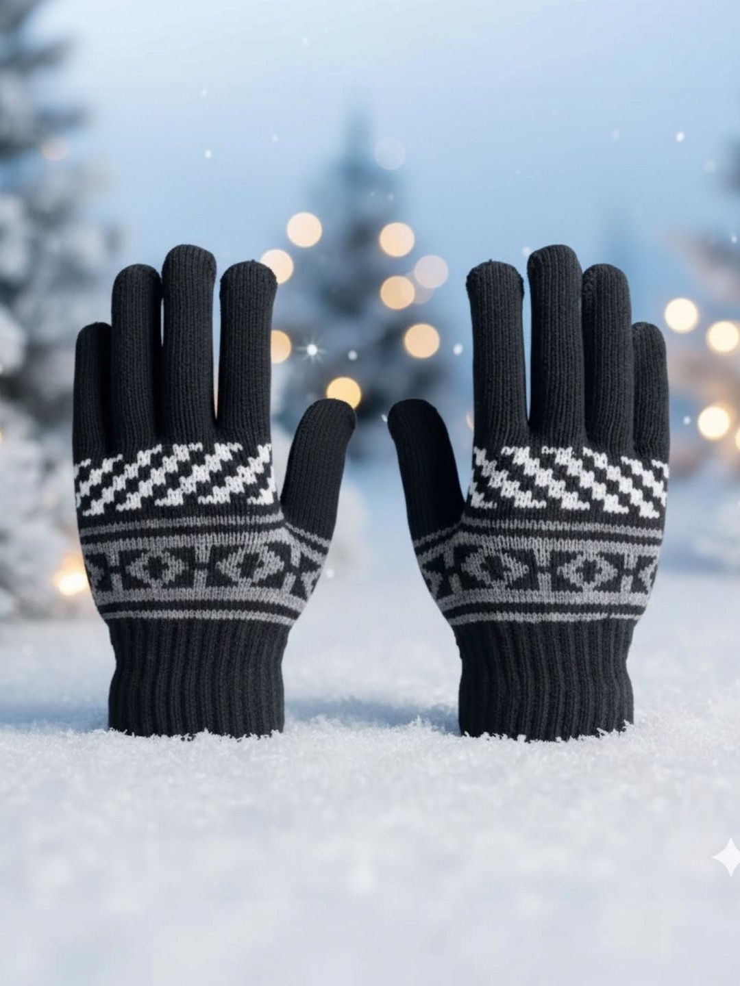 Infispace Unisex Patterned Winter Gloves-picture-13