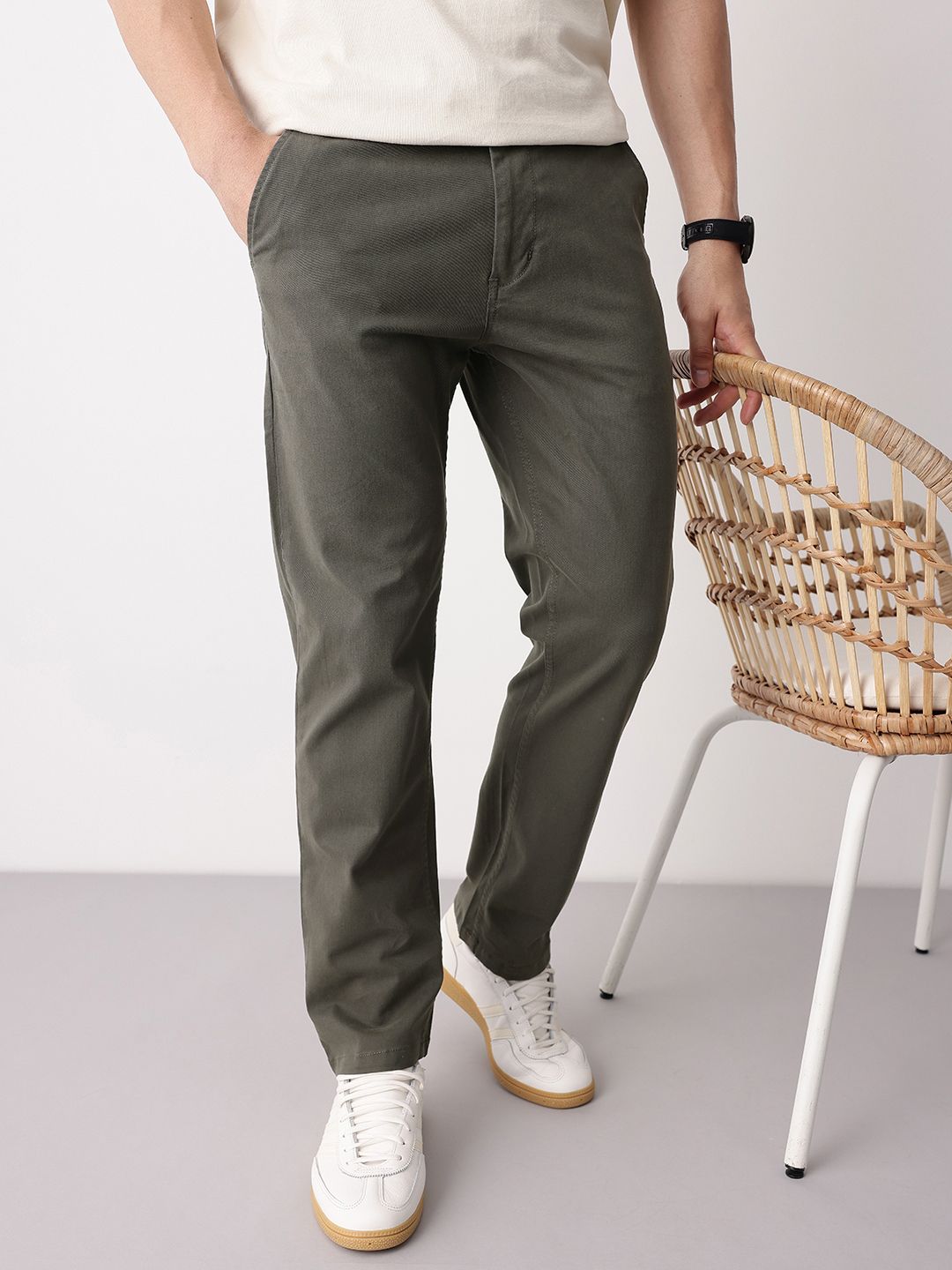 Mast & Harbour Men Chinos Trousers-picture-42
