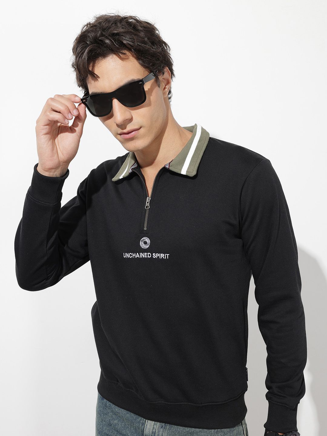 The Roadster Life Co. Shirt Collar Knitted Ribbed Sweatshirt-picture-22