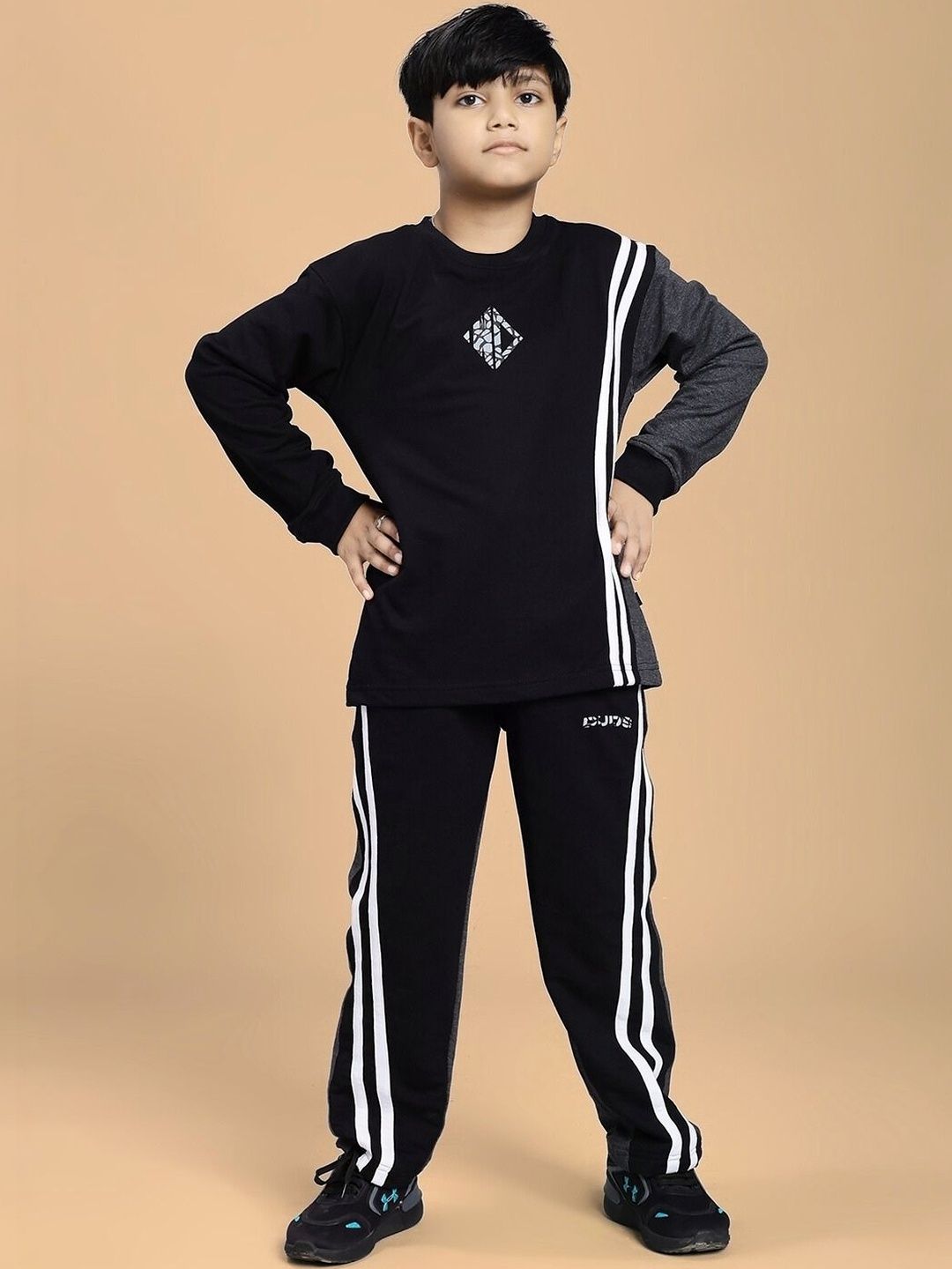 WEARDUDS Striped Cotton Round Neck Clothing Set-picture-56