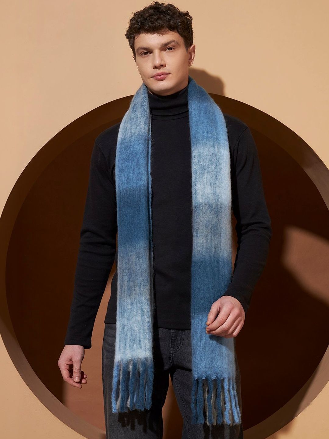 HANDICRAFT PALACE Men Checked Woven Reversible Mufflers-picture-34
