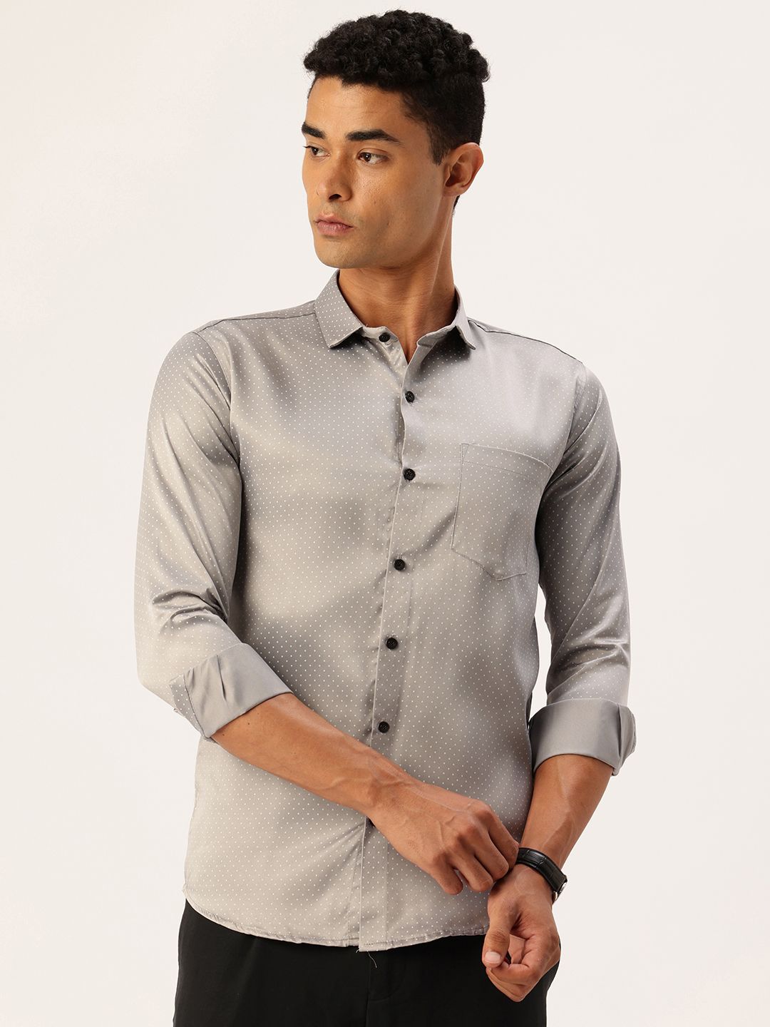 FIFTY TWO Polka Dot Printed Casual Shirt-picture-11
