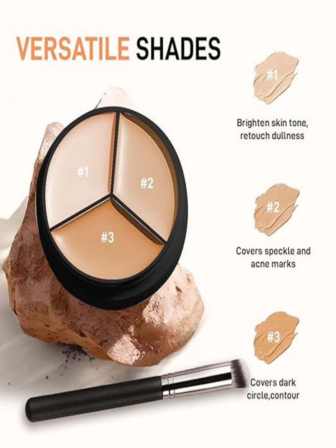 Vough Tri-Color Waterproof & Long Lasting Concealer - 15 g - Shade 091-picture-16