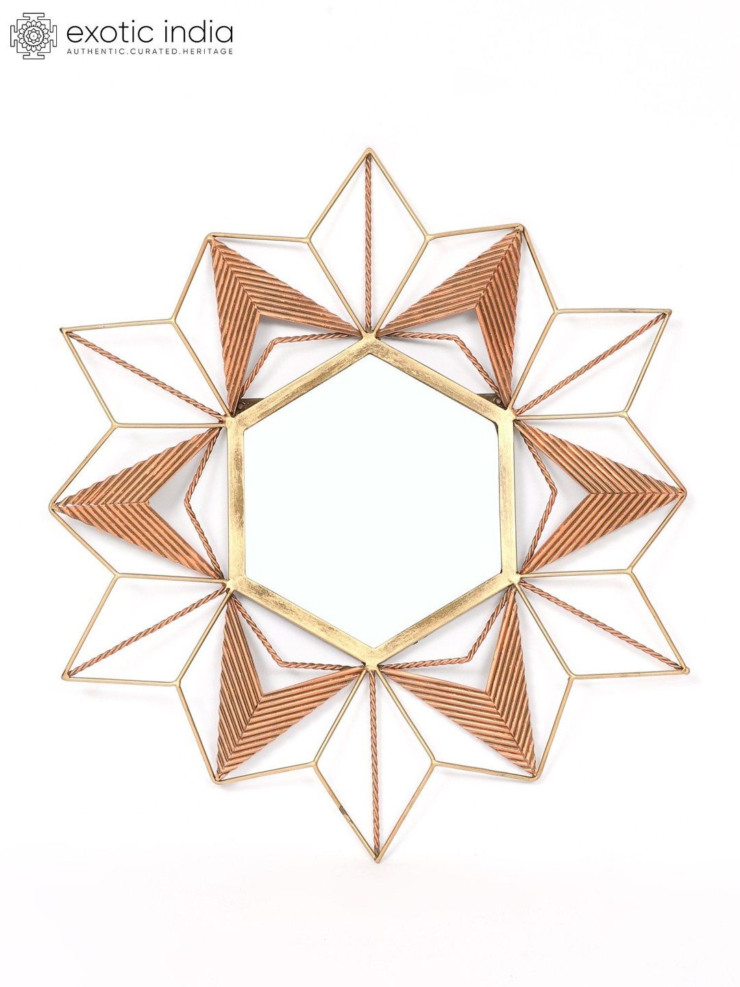 Exotic India Textured Round Glass Mirror-picture-25