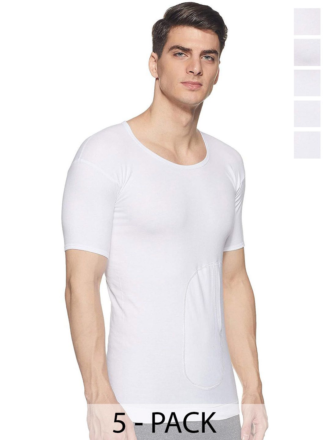 AMUL COMFY Pack Of 10 Round Neck Cotton Basic Innerwear Vests-picture-25