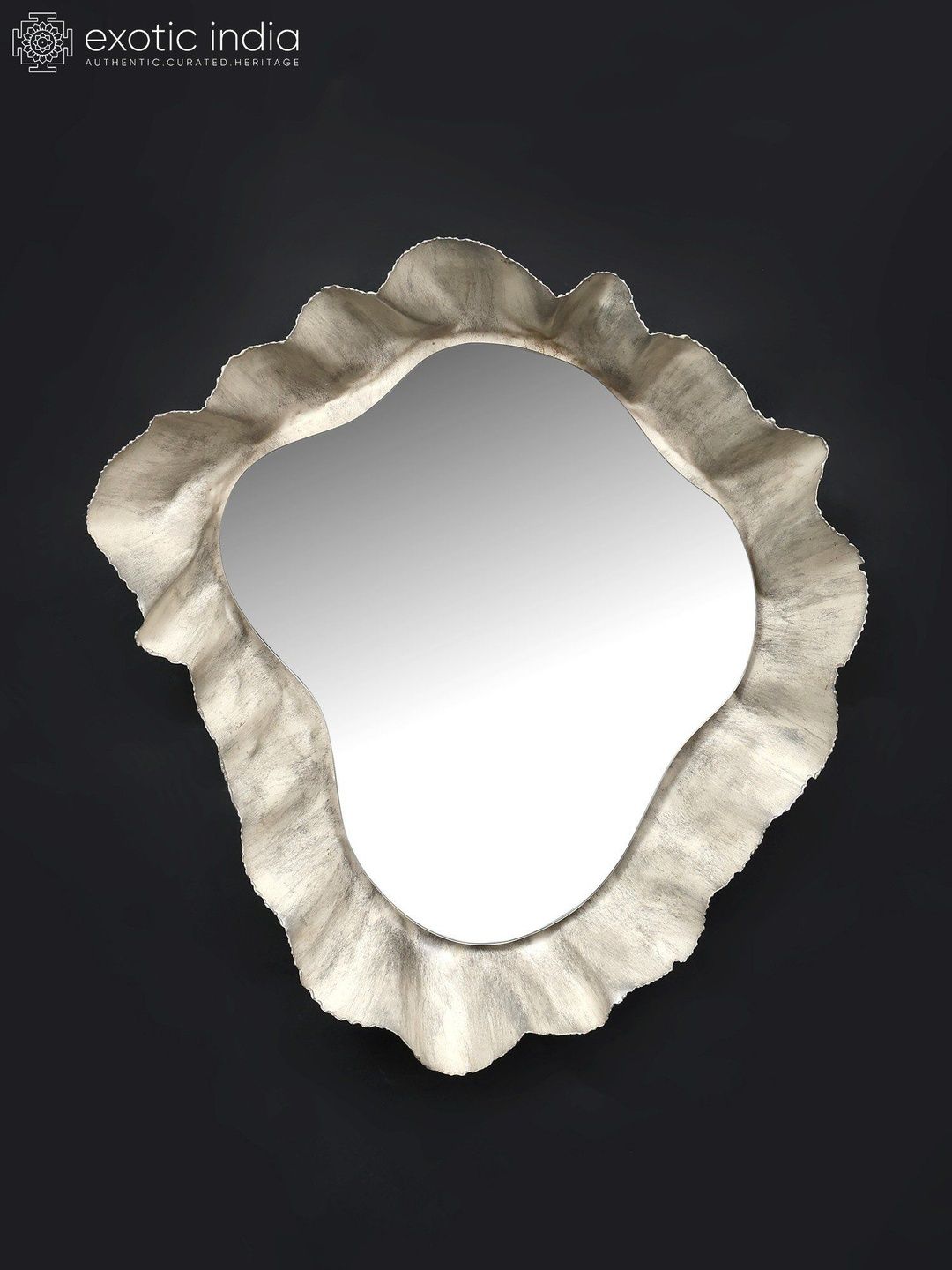 Exotic India Textured Abstract Glass Wall Mirror-image-19