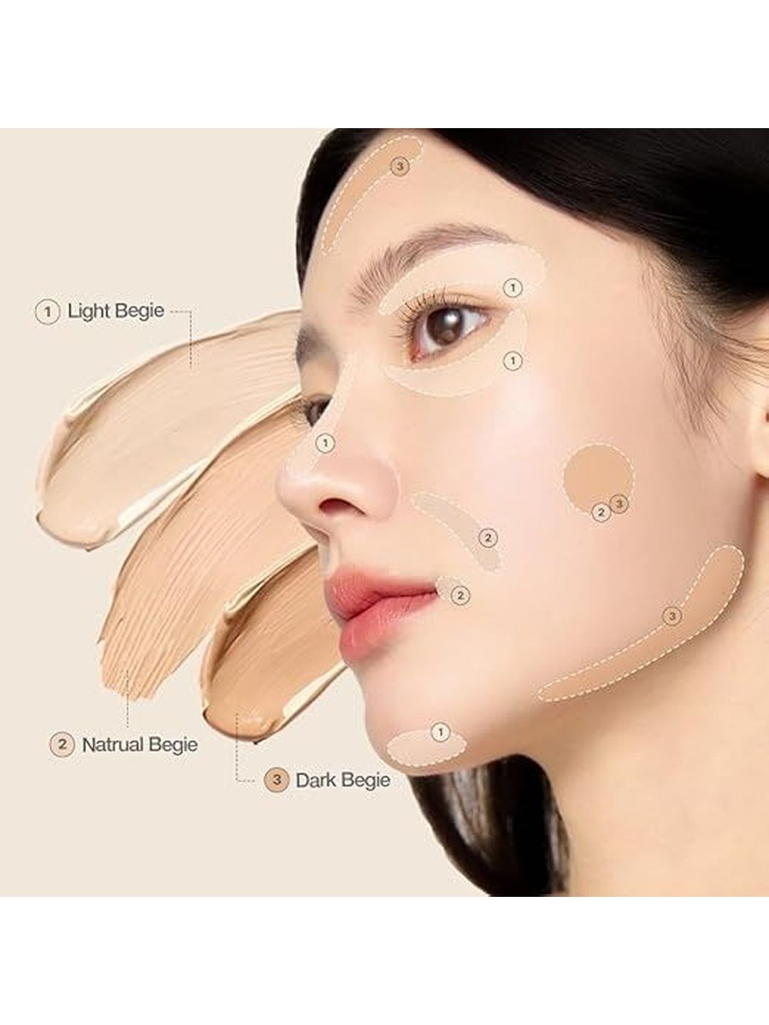 Vough Tri-Color Waterproof & Long Lasting Concealer - Shade 121-picture-17