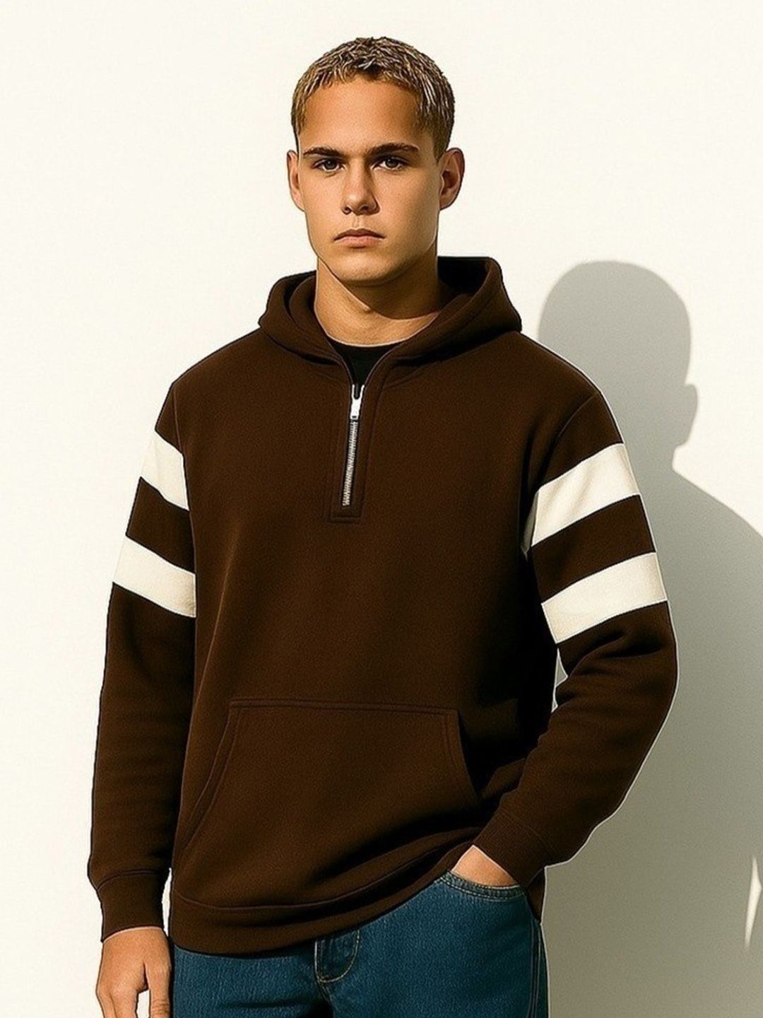 The Roadster Lifestyle Co Striped Full Sleeve Hooded Sweatshirt-picture-20