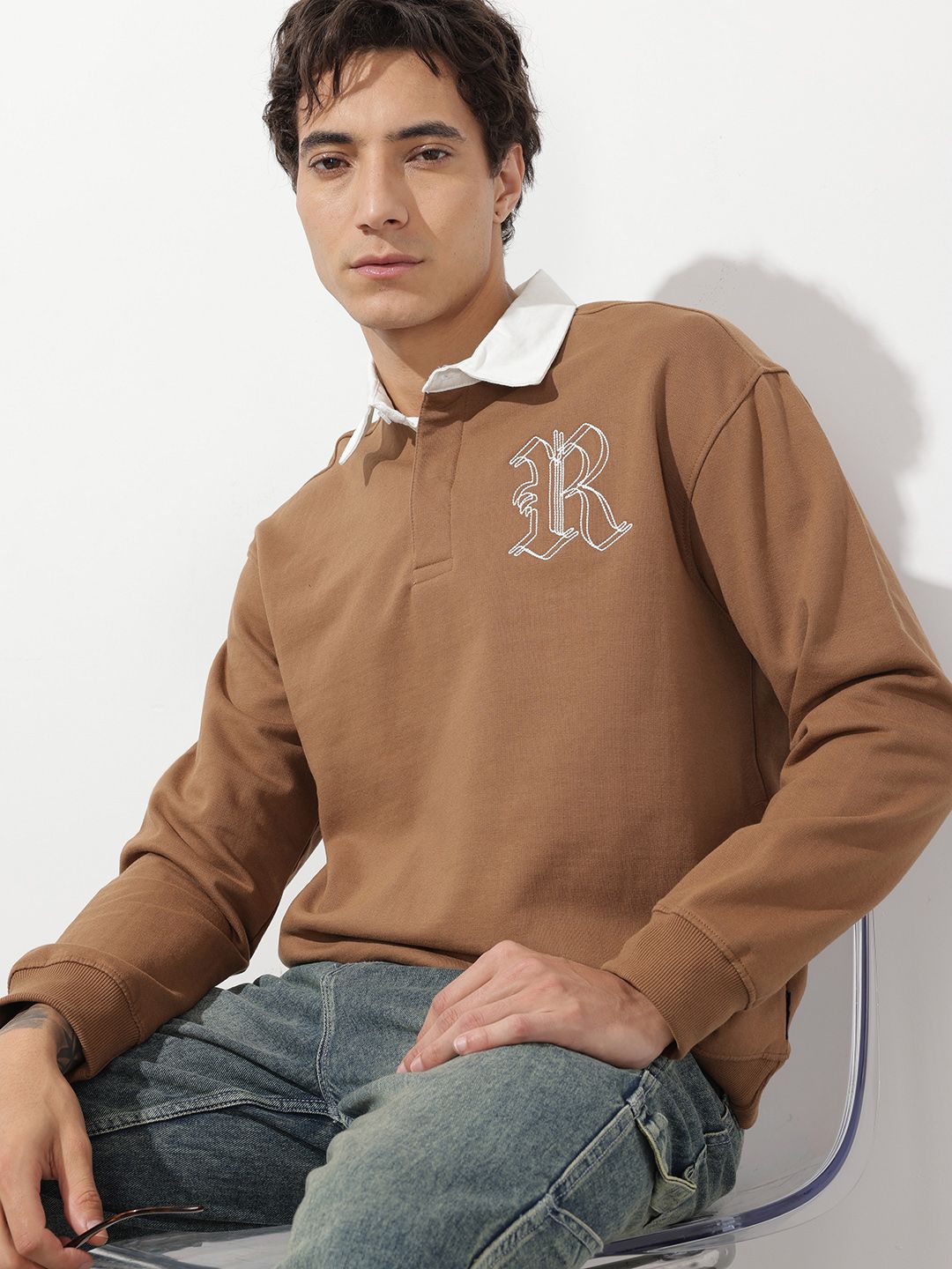 The Roadster Life Co. Relaxed Fit Embroidered Sweatshirt-picture-25