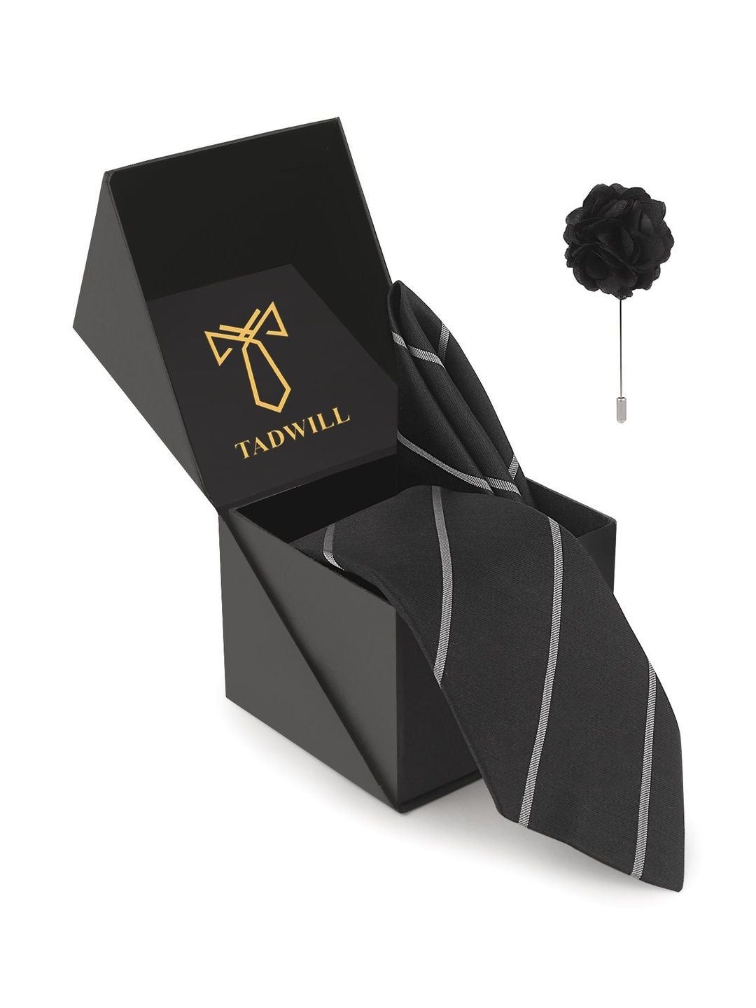 TADWILL Men Striped Broad Tie-picture-31
